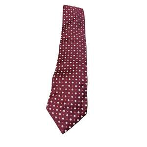 Faconnable Men's Red Geometric Floral Silk Tie